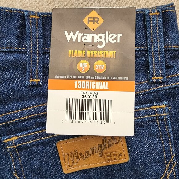 Wrangler FR Jeans Original Fit - FR13MWZ - 36x30 - Picture 3 of 5